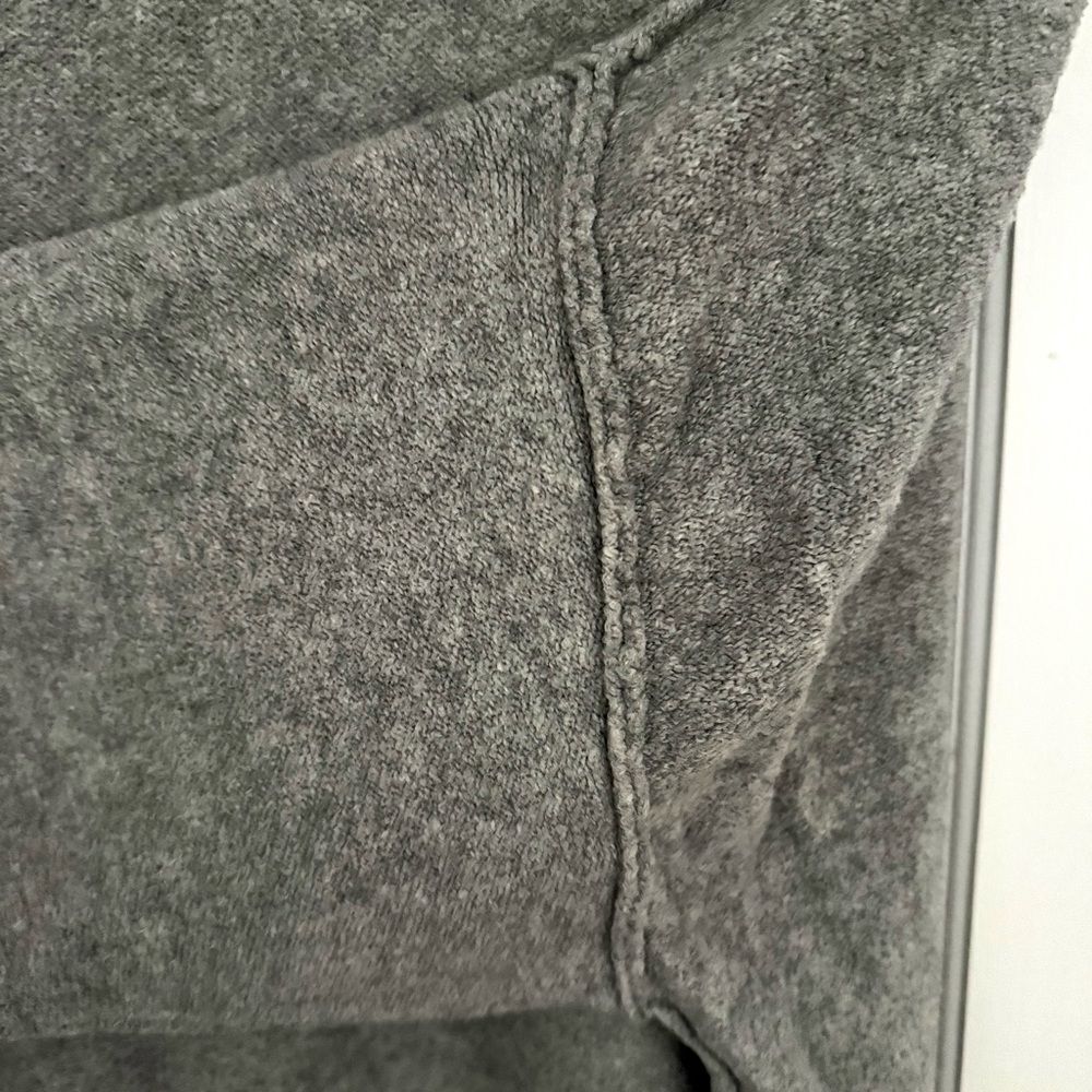 Mock Neck Gray Oversized Sweater - Picture 4 of 4
